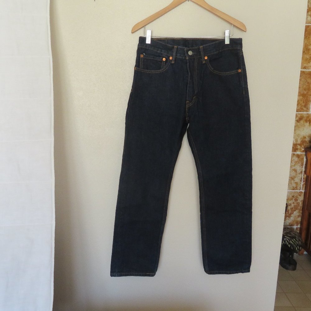 Levi's 505 Dark Wash Straight Leg Jeans